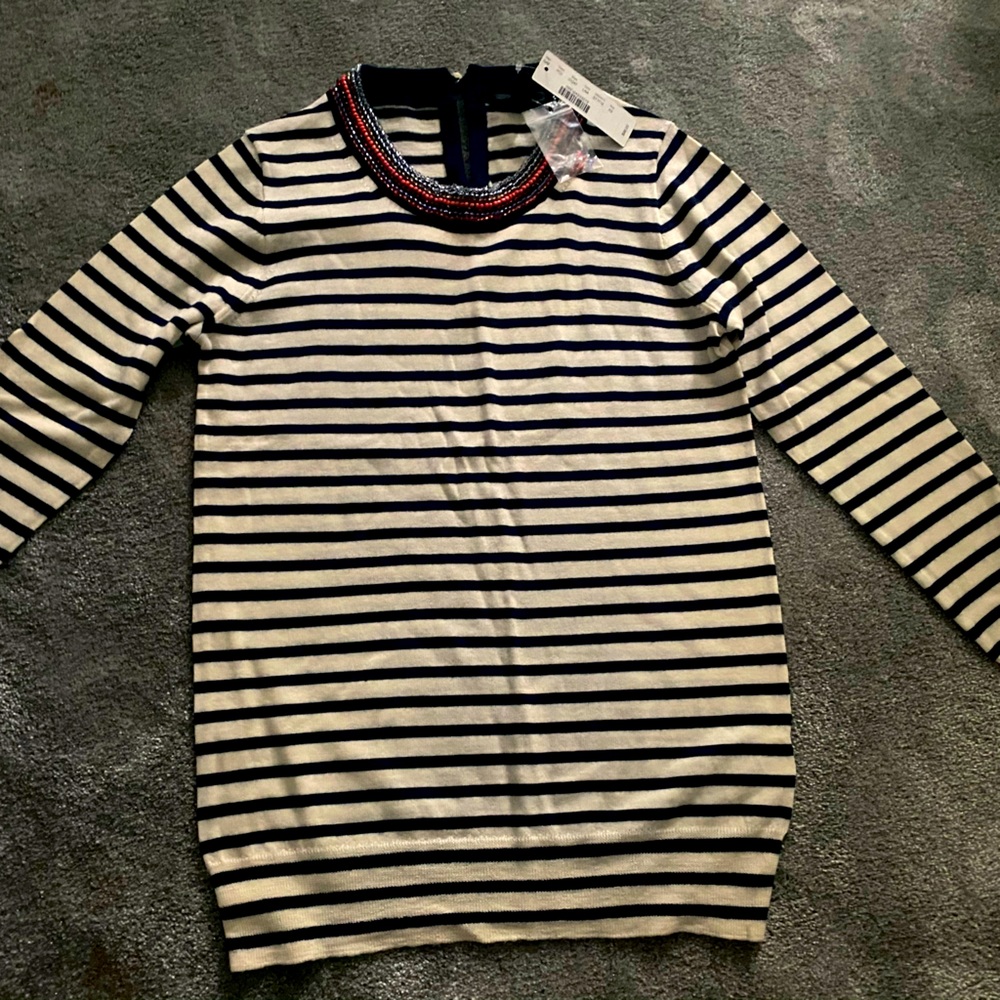 Brand new Jcrew sweater with bead detail size XS
